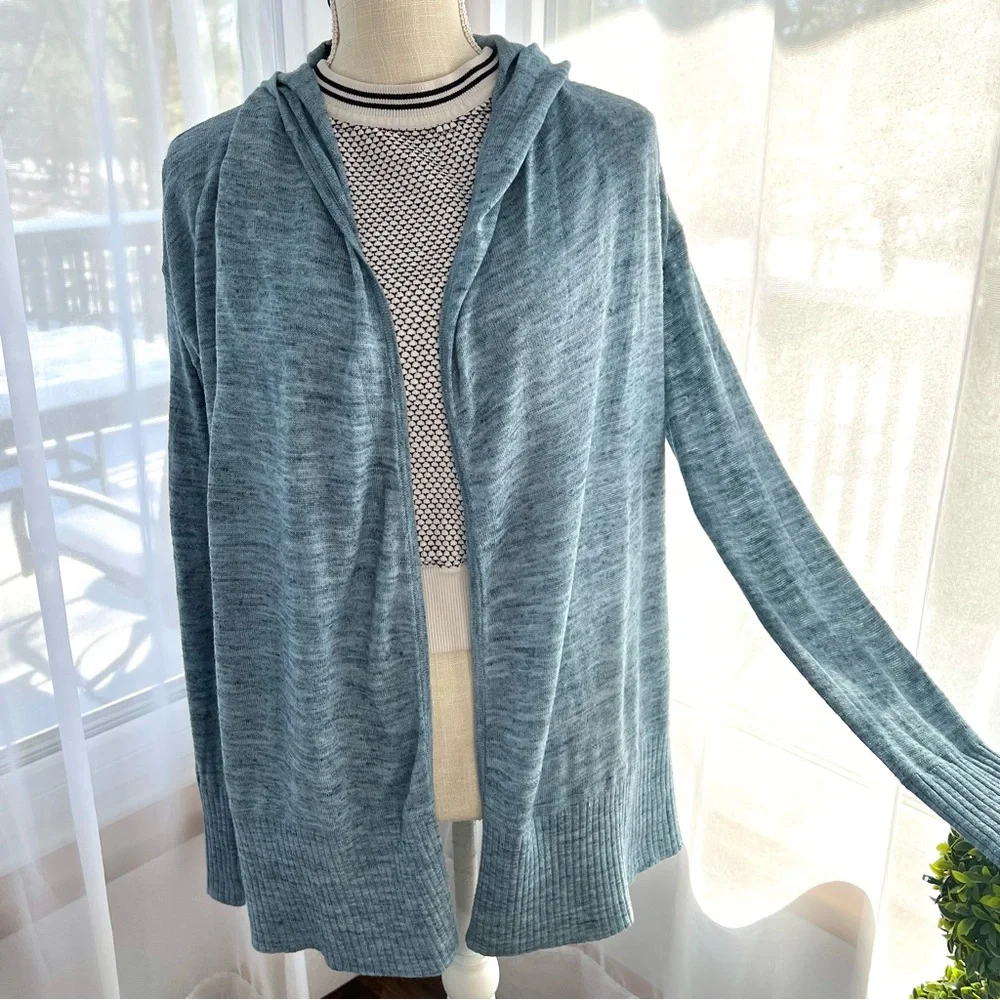 Lululemon Calm and Collected Wrap Heathered Sailboat Classic Navy Size Medium - Picture 2 of 16